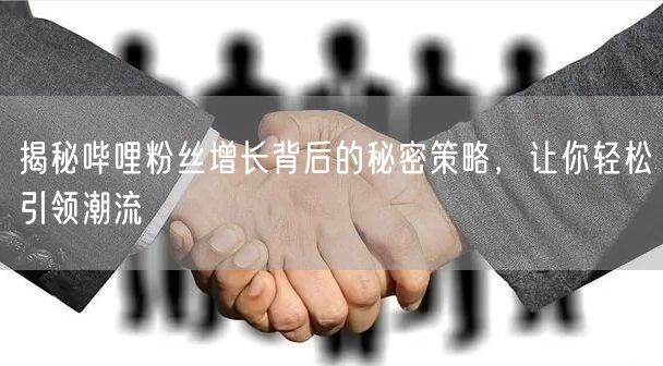 揭秘哔哩粉丝增长背后的秘密策略，让你轻松